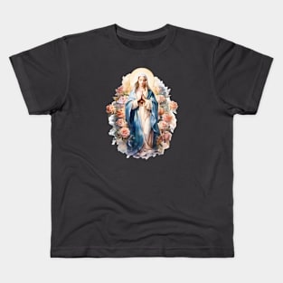 Blessed Mother Mary Knows Best Catholic Mother's Day Kids T-Shirt